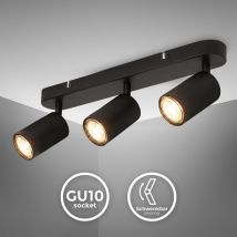 Lampada da soffitto orientabile, lampada da soffitto GU10, lampada a 3 lampade, spot da soffitto, lampada da soggiorno, lampada da camera da letto,