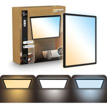 B.k.licht Led Panel Fernbedienung 42x42cm Eckig 22w 3000lm 2700k-6500k Warmweiß Bis Tageslichtweiß Dimmbar Schwarz - Deckenlampe Badezimmer Küche 