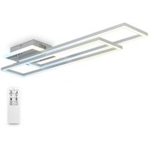 Plafoniera led dimmerabile con telecomando, cct luce calda, neutra, fredda, led integrati 40W 5200Lm, 1cornice orientabile, lampadario con timer e