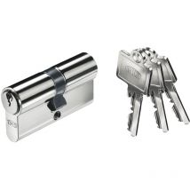 Industriedoppelzylinder B-59 40/45 mm verschiedensperrend Messing vernickelt - BKS