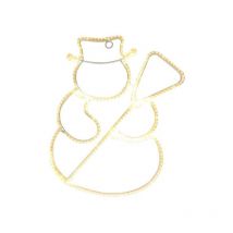 Decor noel lumineux int/ext bonhomme neige h47cm 288 led blanc chaud cable transparent 5m - Blachère Illumination