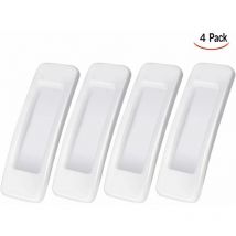 Pieces Self-Adhesive Sliding Door Handle - White,