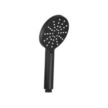 Black 3 Mode Round Shower Head abs