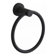 Black 304 Rubber Wall Mounted Towel Ring