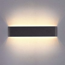 (Black) 41CM LED Indoor Wall Light Warm White 14W 3000K Modern Wall Lamp for Bedroom Living Room Staircase Hallway Bathroom