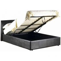 Furniturestop - Black - 4ft6 Spring Memory Foam Mattress - Black