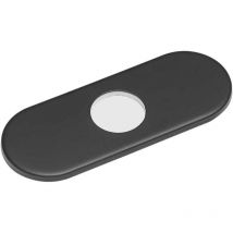 Black Bathroom Tap Sink Hole Cover Deck Plate Plinth Mounting Escutcheon Steel