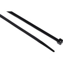 Black Cable Ties 4.8 x 200mm, Pack of 100 - Edison
