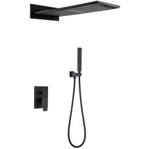 Black concealed shower mixer composition - Sirius