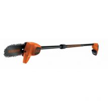Black&decker - Podadora de pértiga sin cable 18V con batería de 2Ah y cargador - Mango telescópico de 1,74m a 2,92m - ø de rama 18cm - black+decker