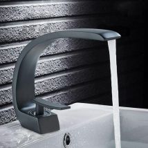 Mumu - Black Faucet, Basin Faucet, Sink Faucet, Sink Faucet, Mixer Tap, Waterfall Bathroom Faucet, Mixer Tap