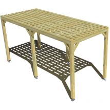 Ma Pergola Bois - Pergola bois • 2m x 5m • indépendante • sens largeur • platelage bois • livraison comprise