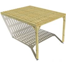 Ma Pergola Bois - Pergola bois • 3m x 4m • adossée • sens largeur • platelage bois • livraison comprise