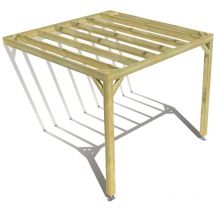 Ma Pergola Bois - Pergola bois • 3m x 3m • adossée • sens profondeur • livraison comprise