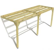 Ma Pergola Bois - Pergola bois • 6m x 2m • adossée • sens largeur • livraison comprise