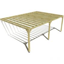 Ma Pergola Bois - Pergola bois • 7m x 5m • adossée • sens profondeur • livraison comprise