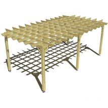 Ma Pergola Bois - Pergola bois • 6m x 3m • indépendante • style retro • livraison comprise