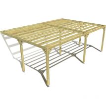 Ma Pergola Bois - Pergola bois • 7m x 5m • adossée • sens largeur • livraison comprise
