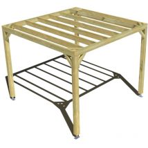 Pergola bois • 3m x 3m • indépendante • sens profondeur • livraison comprise