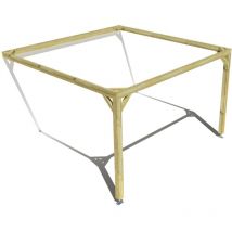 Ma Pergola Bois - Pergola bois • 4m x 4m • adossée • cadre simple • livraison comprise