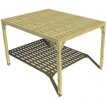 Ma Pergola Bois - Pergola bois • 3m x 4m • indépendante • sens largeur • platelage bois • livraison comprise