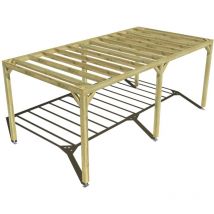Ma Pergola Bois - Pergola bois • 6m x 3m • indépendante • sens profondeur • livraison comprise