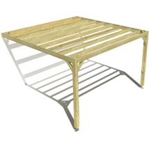 Ma Pergola Bois - Pergola bois • 4m x 4m • adossée • sens largeur • livraison comprise