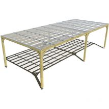 Ma Pergola Bois - Pergola bois • 9m x 4m • indépendante • sens largeur • couverture étanche transparente incluse • livraison comprise