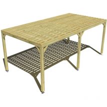 Ma Pergola Bois - Pergola bois • 6m x 3m • indépendante • sens profondeur • platelage bois • livraison comprise