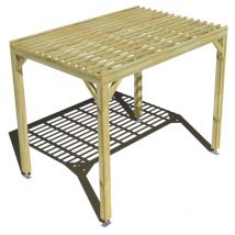 Ma Pergola Bois - Pergola bois • 3m x 2m • indépendante • sens profondeur • lattage bois • livraison comprise