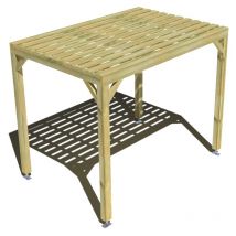 Ma Pergola Bois - Pergola bois • 3m x 2m • indépendante • sens profondeur • platelage bois • livraison comprise