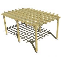 Ma Pergola Bois - Pergola bois • 3m x 5m • indépendante • style retro • livraison comprise