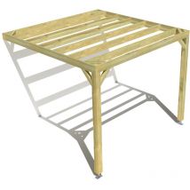 Ma Pergola Bois - Pergola bois • 3m x 3m • adossée • sens largeur • livraison comprise