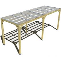 Ma Pergola Bois - Pergola bois • 6m x 2m • indépendante • sens largeur • couverture étanche transparente incluse • livraison comprise