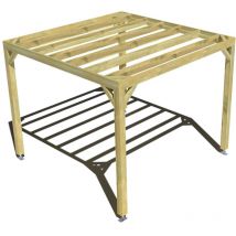 Pergola bois • 3m x 3m • indépendante • sens largeur • livraison comprise