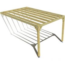 Ma Pergola Bois - Pergola bois • 3m x 5m • adossée • sens profondeur • livraison comprise