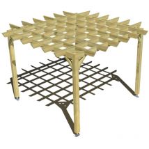 Ma Pergola Bois - Pergola bois • 3m x 3m • indépendante • style retro • livraison comprise