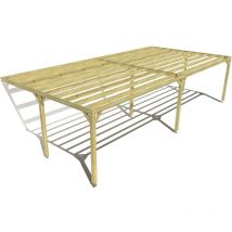 Ma Pergola Bois - Pergola bois • 10m x 5m • adossée • sens largeur • livraison comprise