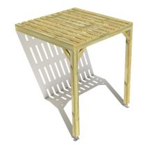 Ma Pergola Bois - Pergola bois • 2m x 2m • adossée • sens largeur • platelage bois • livraison comprise