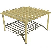 Ma Pergola Bois - Pergola bois • 4m x 4m • indépendante • style retro • livraison comprise