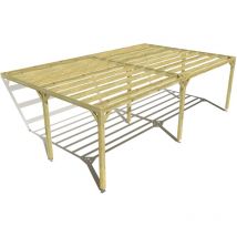 Ma Pergola Bois - Pergola bois • 8m x 5m • adossée • sens largeur • livraison comprise