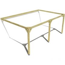 Ma Pergola Bois - Pergola bois • 6m x 4m • adossée • cadre simple • livraison comprise