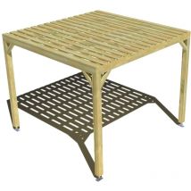 Ma Pergola Bois - Pergola bois • 3m x 3m • indépendante • sens largeur • platelage bois • livraison comprise