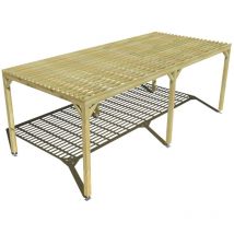 Ma Pergola Bois - Pergola bois • 7m x 3m • indépendante • sens profondeur • lattage bois • livraison comprise