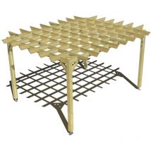 Ma Pergola Bois - Pergola bois • 4m x 3m • indépendante • style retro • livraison comprise