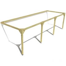 Ma Pergola Bois - Pergola bois • 9m x 3m • adossée • cadre simple • livraison comprise