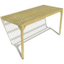 Ma Pergola Bois - Pergola bois • 5m x 2m • adossée • sens largeur • lattage bois • livraison comprise