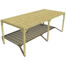 Ma Pergola Bois - Pergola bois • 7m x 3m • indépendante • sens profondeur • platelage bois • livraison comprise