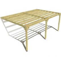 Ma Pergola Bois - Pergola bois • 6m x 4m • adossée • sens largeur • livraison comprise