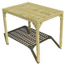 Ma Pergola Bois - Pergola bois • 2m x 3m • indépendante • sens profondeur • platelage bois • livraison comprise
